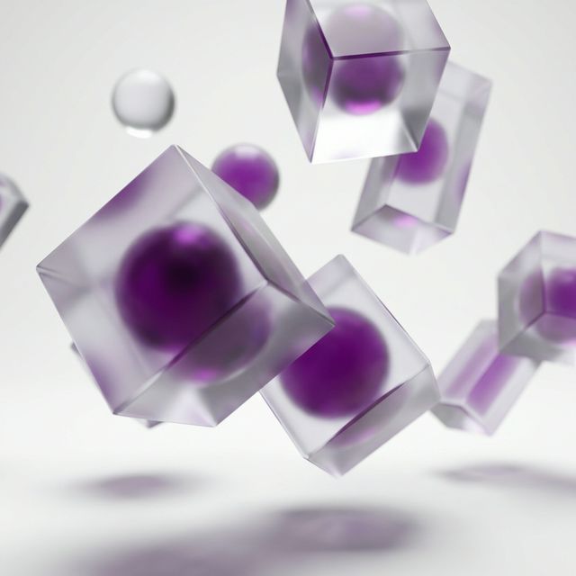 Abstract 3D Glass Artwork